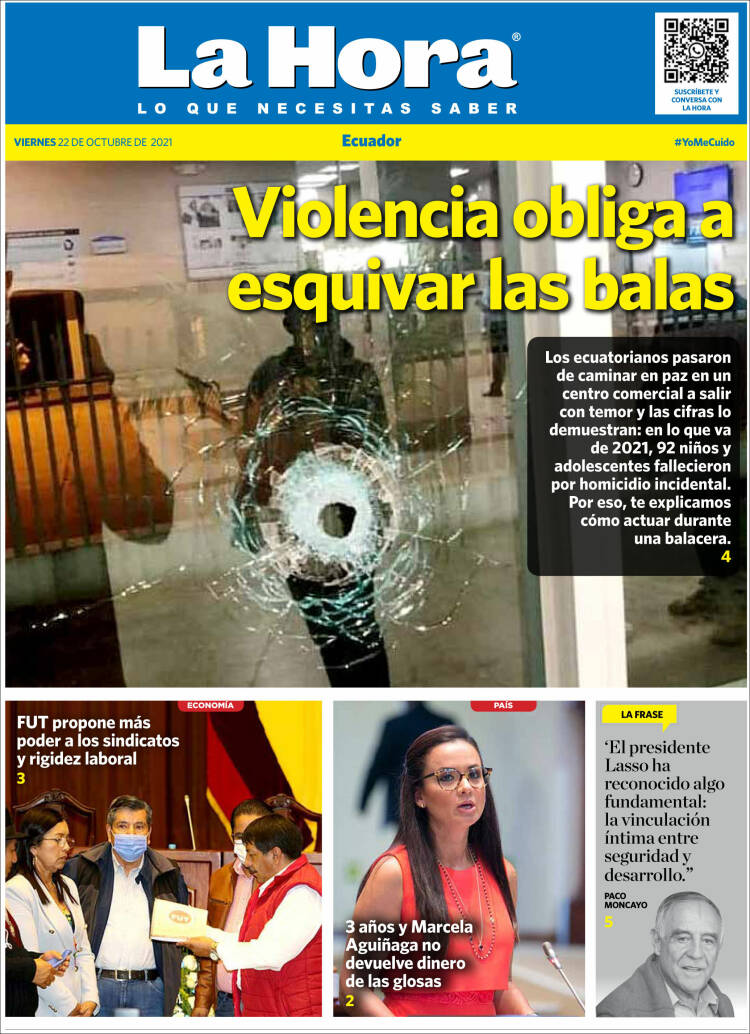 Portada de La Hora - Ecuador (Ecuador)