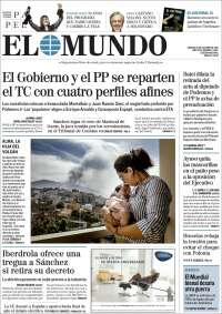 Portada de El Mundo (España)