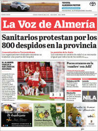 Portada de La Voz de Almería (España)