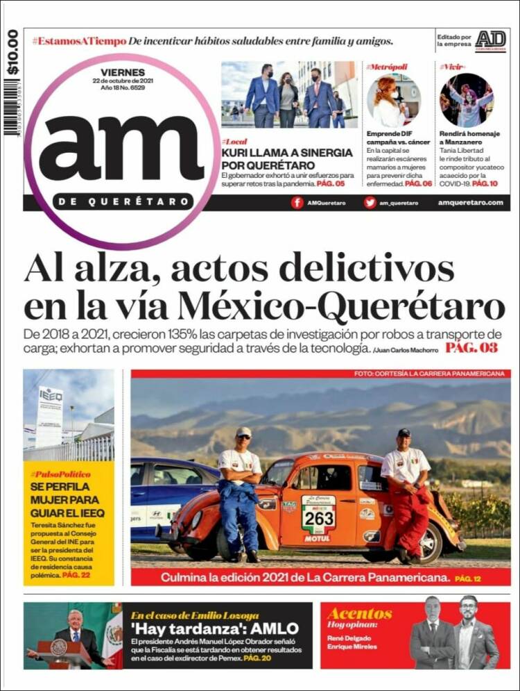 Portada de A.M. Querétaro (México)