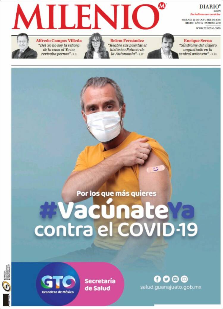 Portada de Milenio de León (M&eacute;xico)