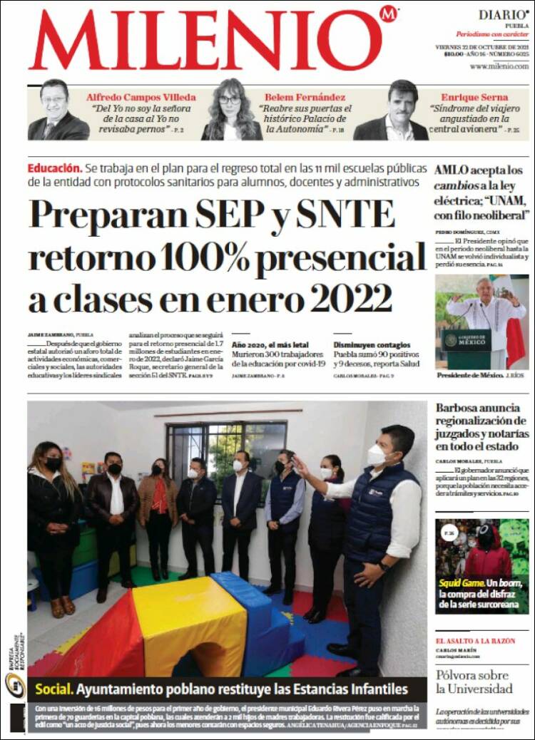 Portada de Milenio de Puebla (M&eacute;xico)