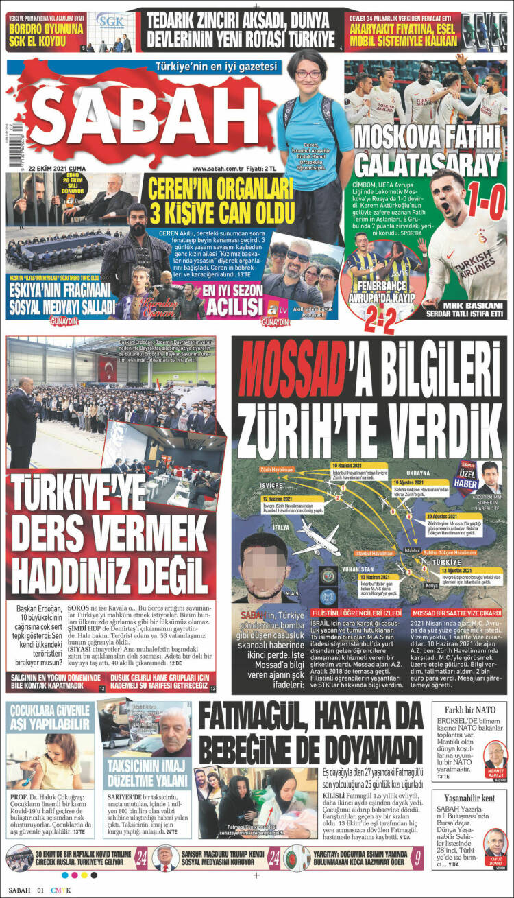 Portada de Sabah (Turqu&iacute;a)