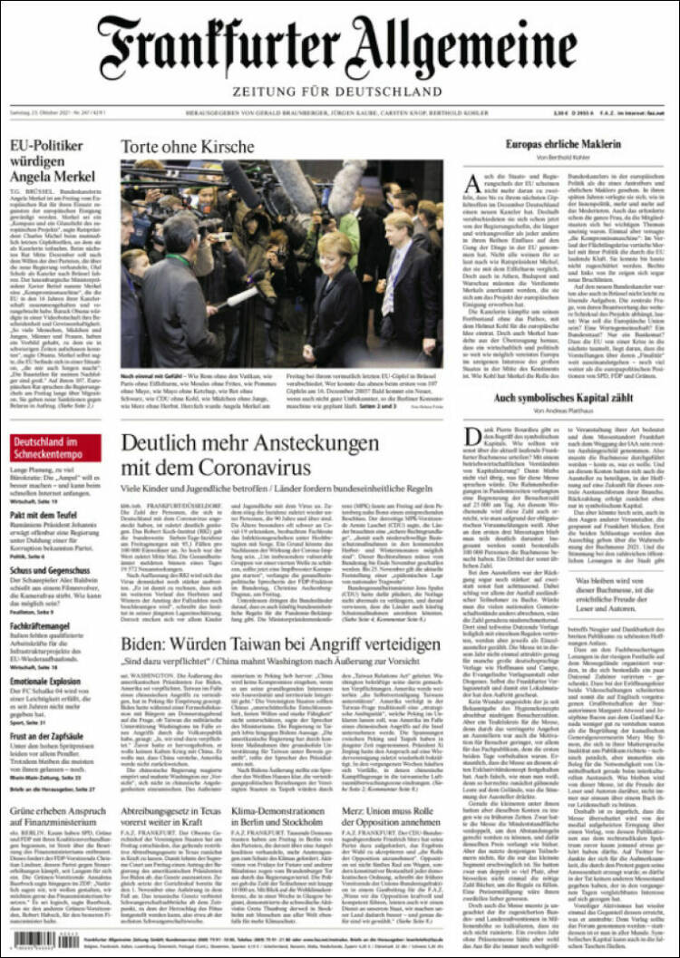 Portada de Frankfurter Allgemeine (Alemania)