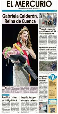 Portada de Diario El Mercurio (Ecuador)