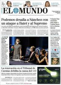 Portada de El Mundo (España)