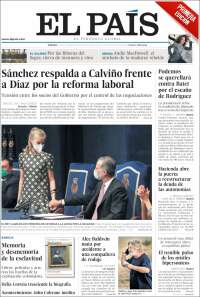 Portada de El País (España)