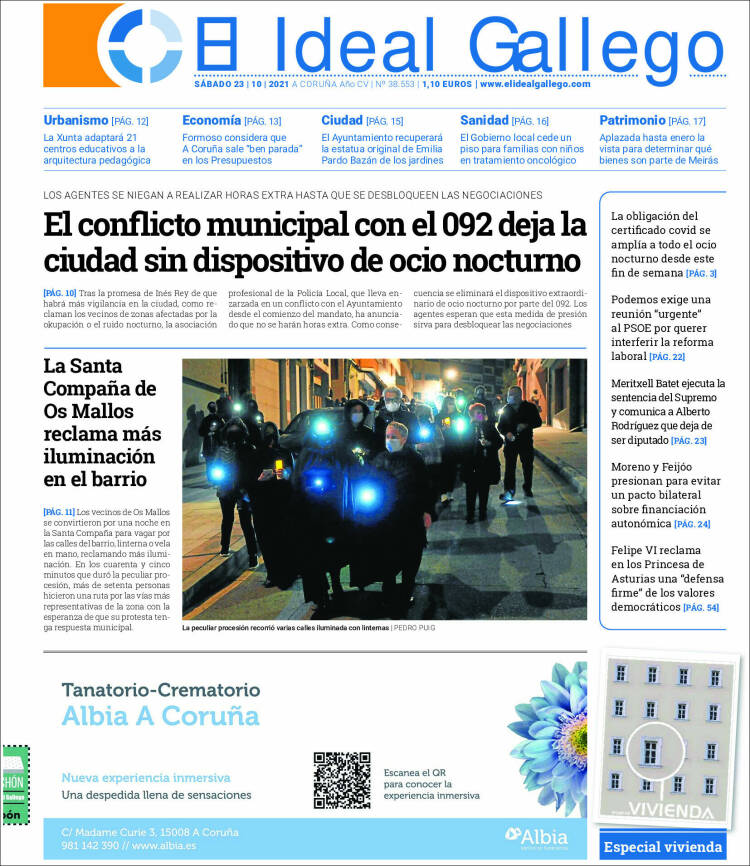 Portada de El Ideal Gallego (España)