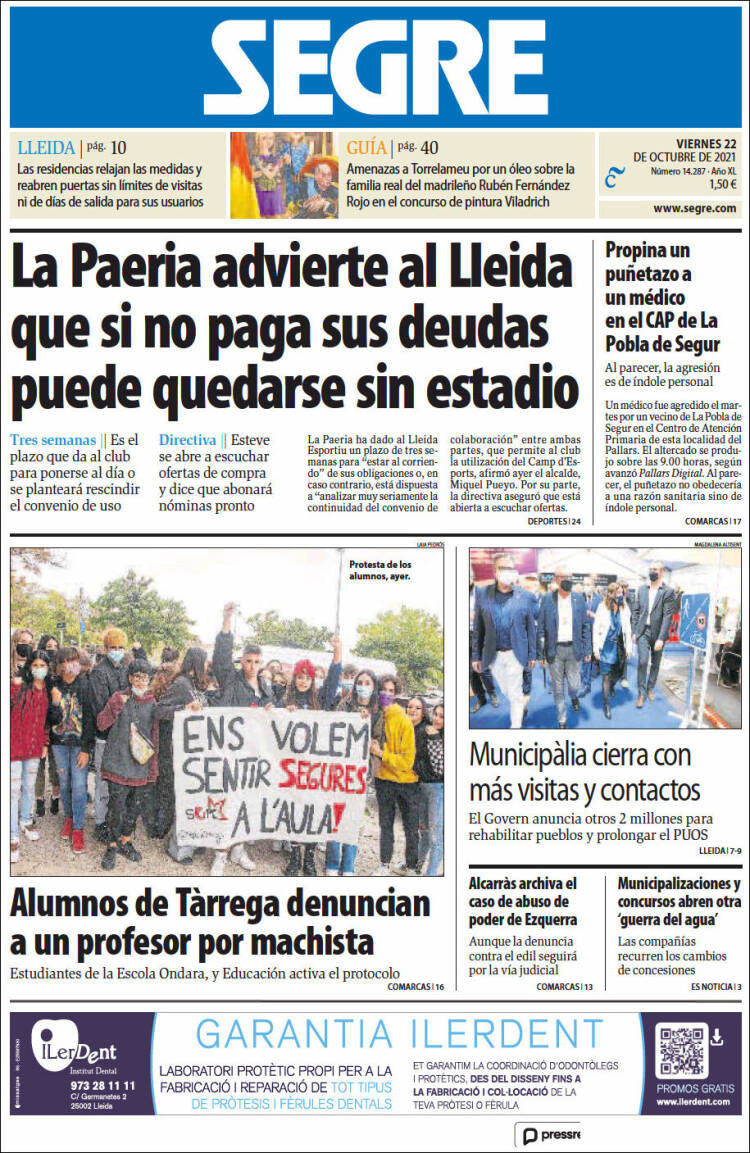 Portada de Segre  (España)