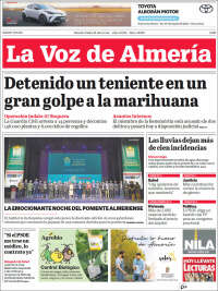 Portada de La Voz de Almería (España)