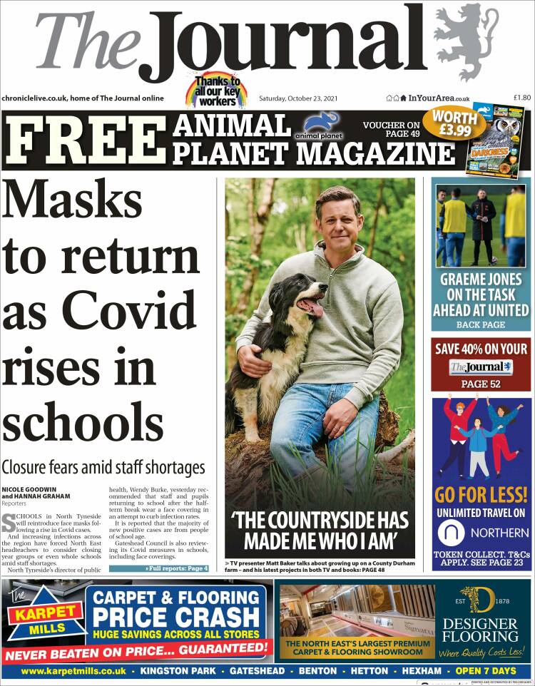 Portada de The Journal (Reino Unido)