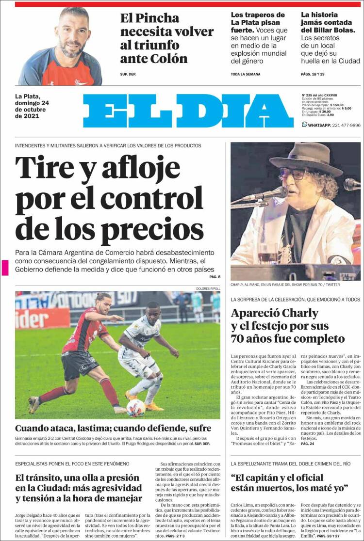 Portada de El Día de la Plata (Argentina)