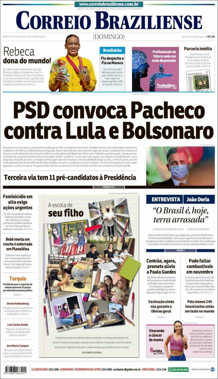Portada de Correio Braziliense (Brasil)