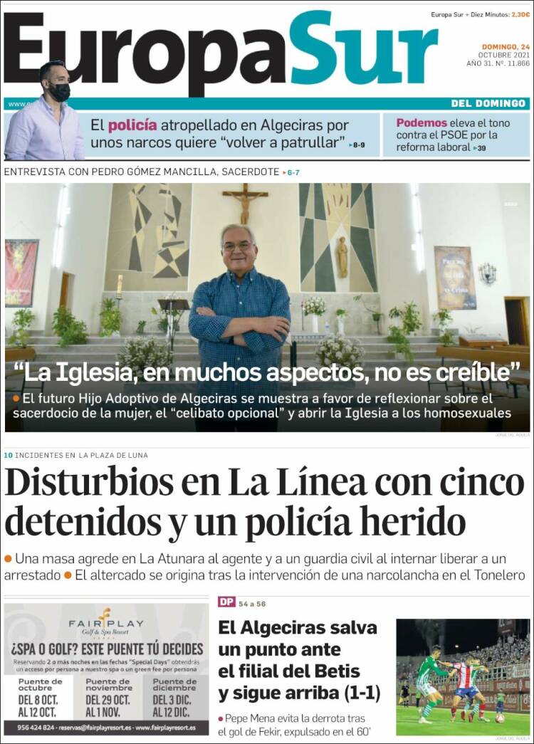 Portada de Europa Sur (España)