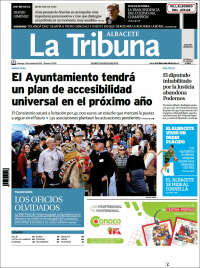 Portada de La Tribuna de Albacete (España)