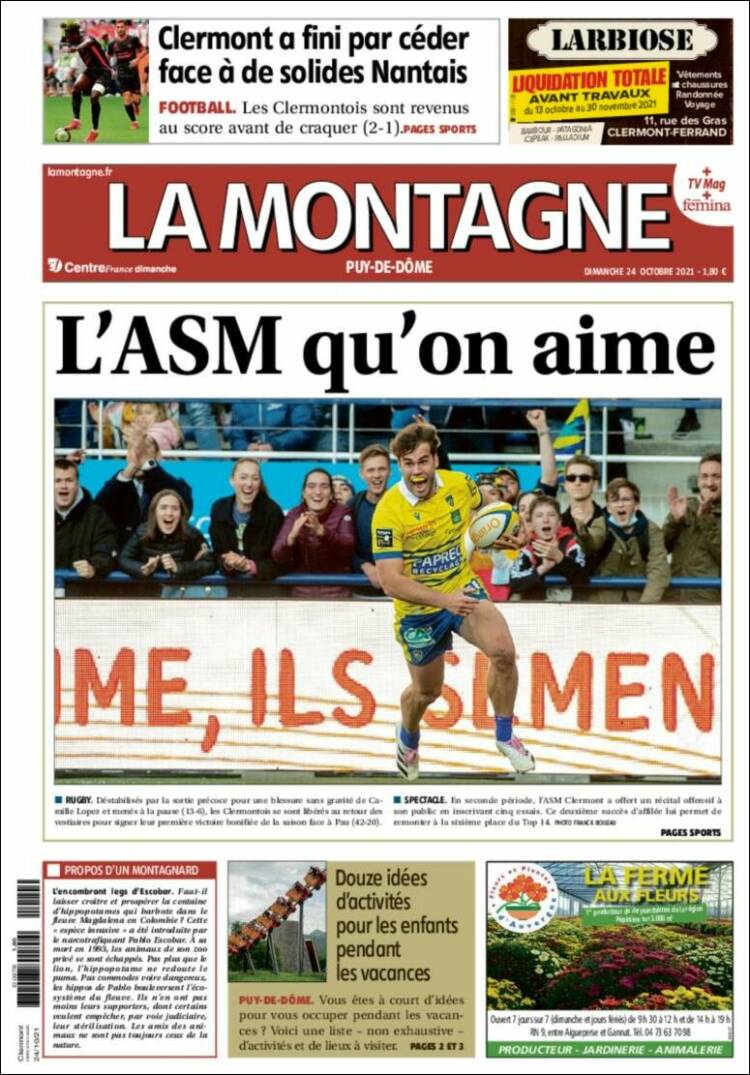 Portada de La Montagne (Francia)