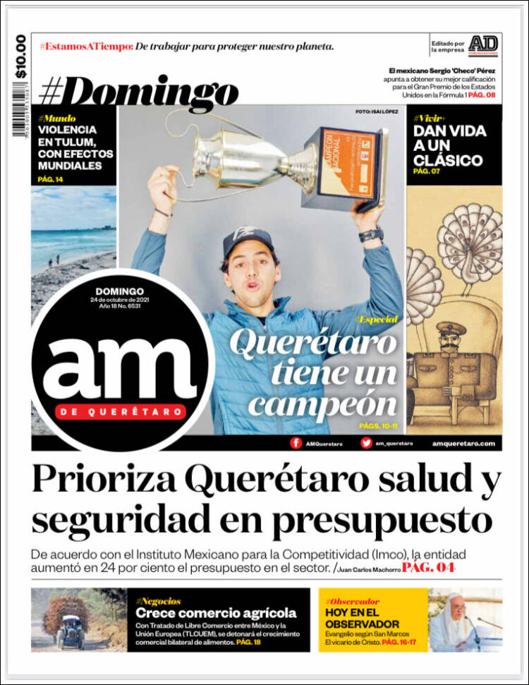 Portada de A.M. Querétaro (México)