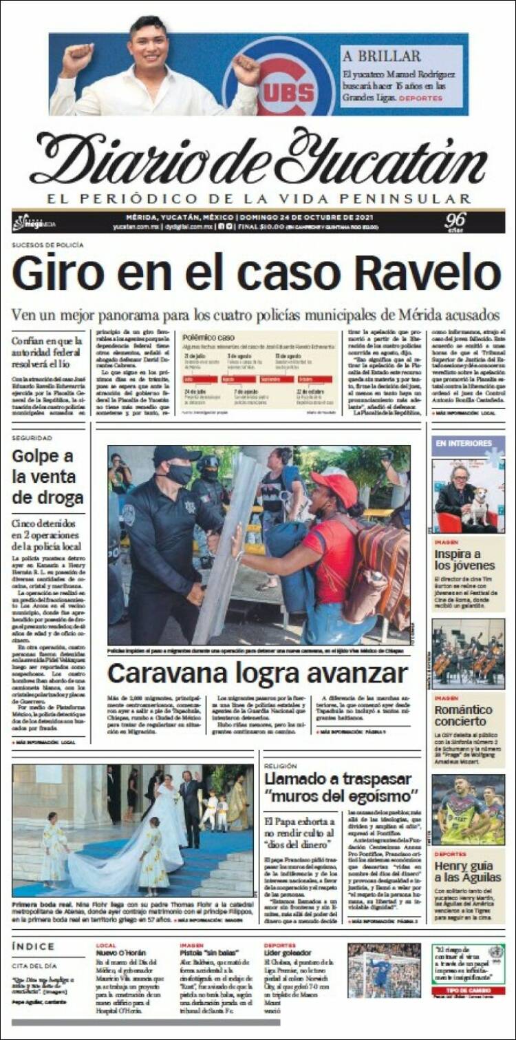 Portada de Diario de Yucatán (México)