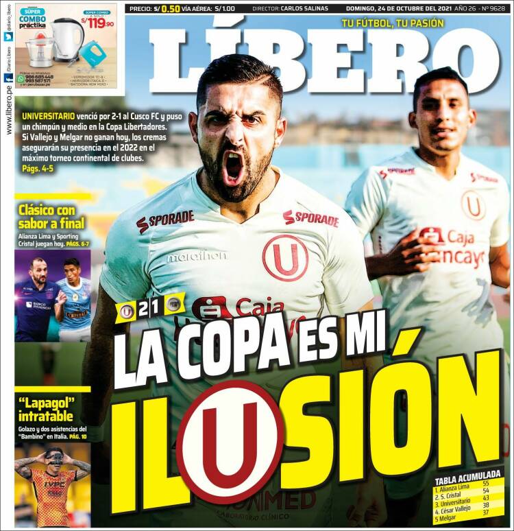 Portada de Líbero (Per&uacute;)