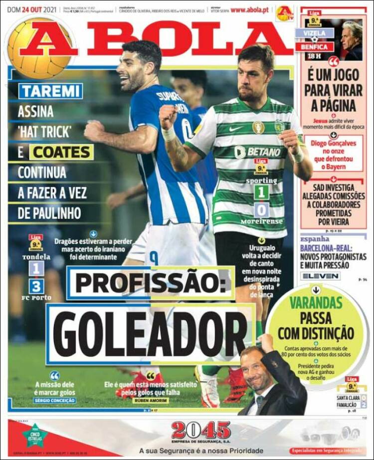 Portada de A Bola (Portugal)