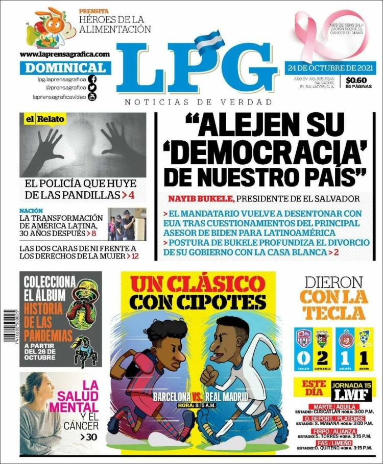 Portada de La Prensa Gráfica (El Salvador)