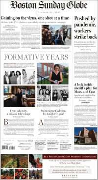 Portada de Boston Globe (USA)