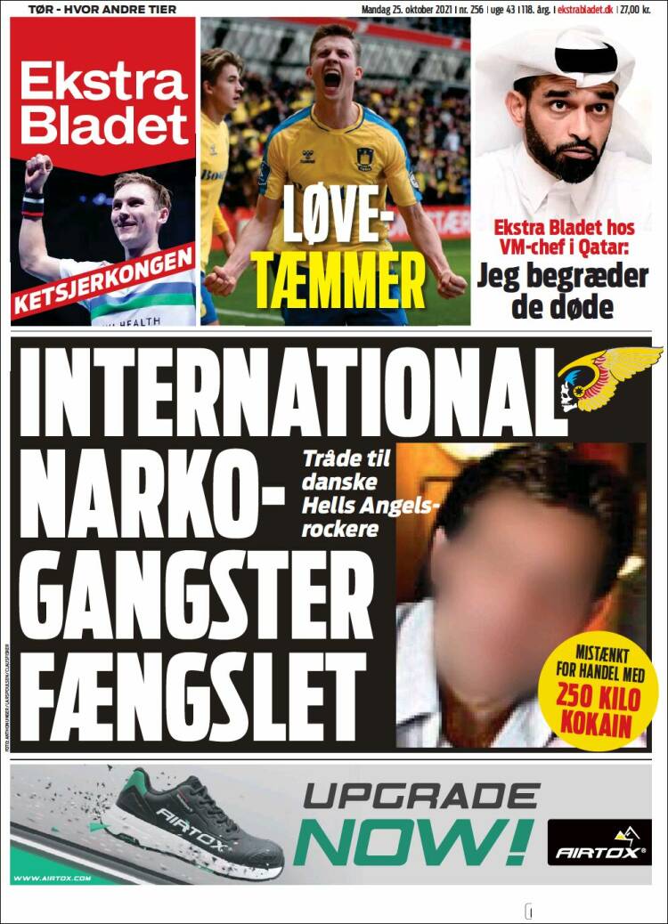 Portada de Ekstra Bladet (Dinamarca)