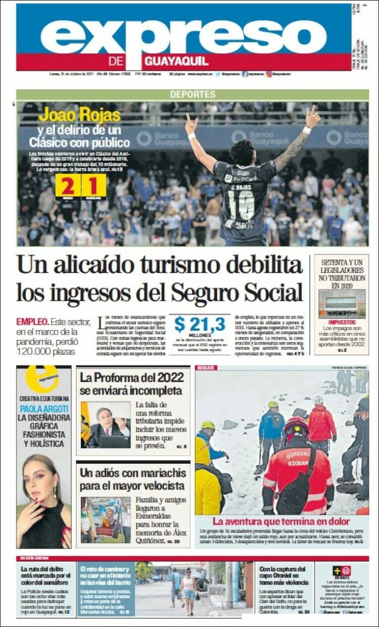 Portada de Expreso (Ecuador)