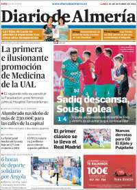 Portada de Diario de Almería (España)