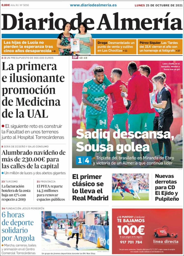 Portada de Diario de Almería (España)