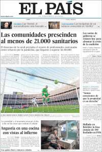 Portada de El País (España)