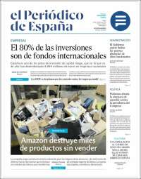 Portada de El Periódico de España (España)