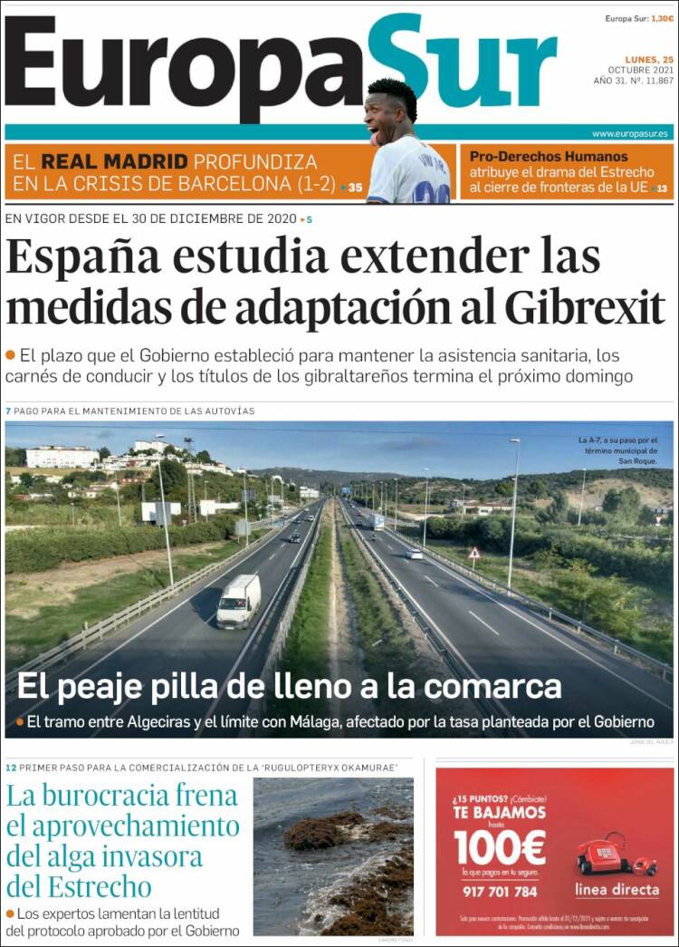 Portada de Europa Sur (España)