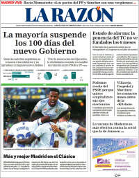 Portada de La Razón (España)