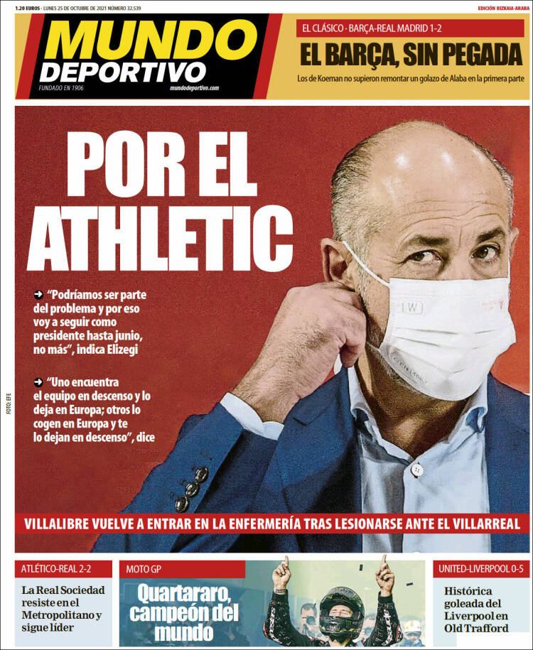 Portada de Mundo Deportivo Bizkaia (España)