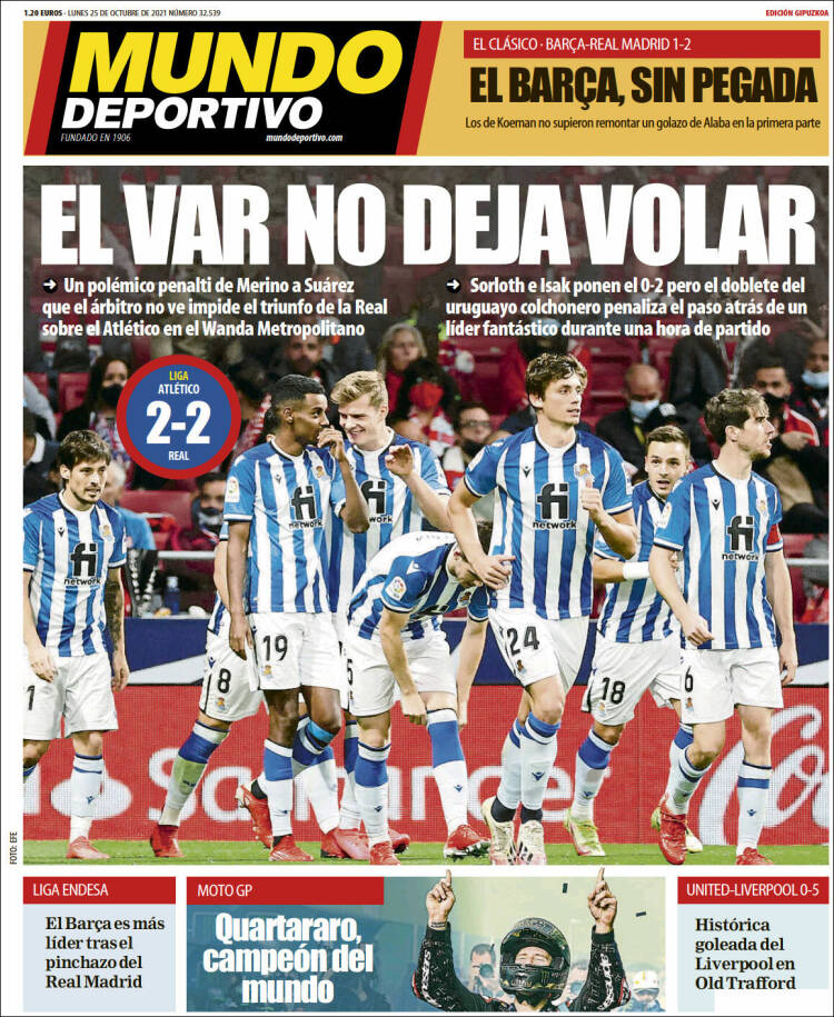 Portada de Mundo Deportivo Gipuzkoa (España)