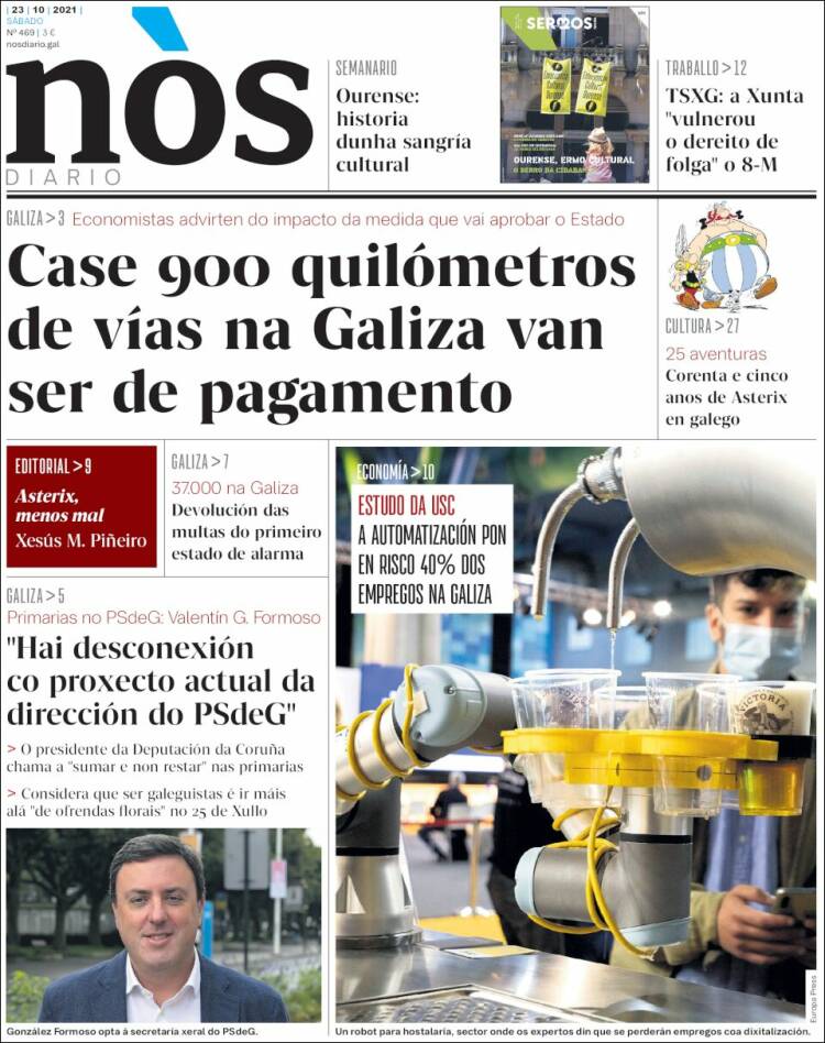 Portada de Nòs Diario (España)