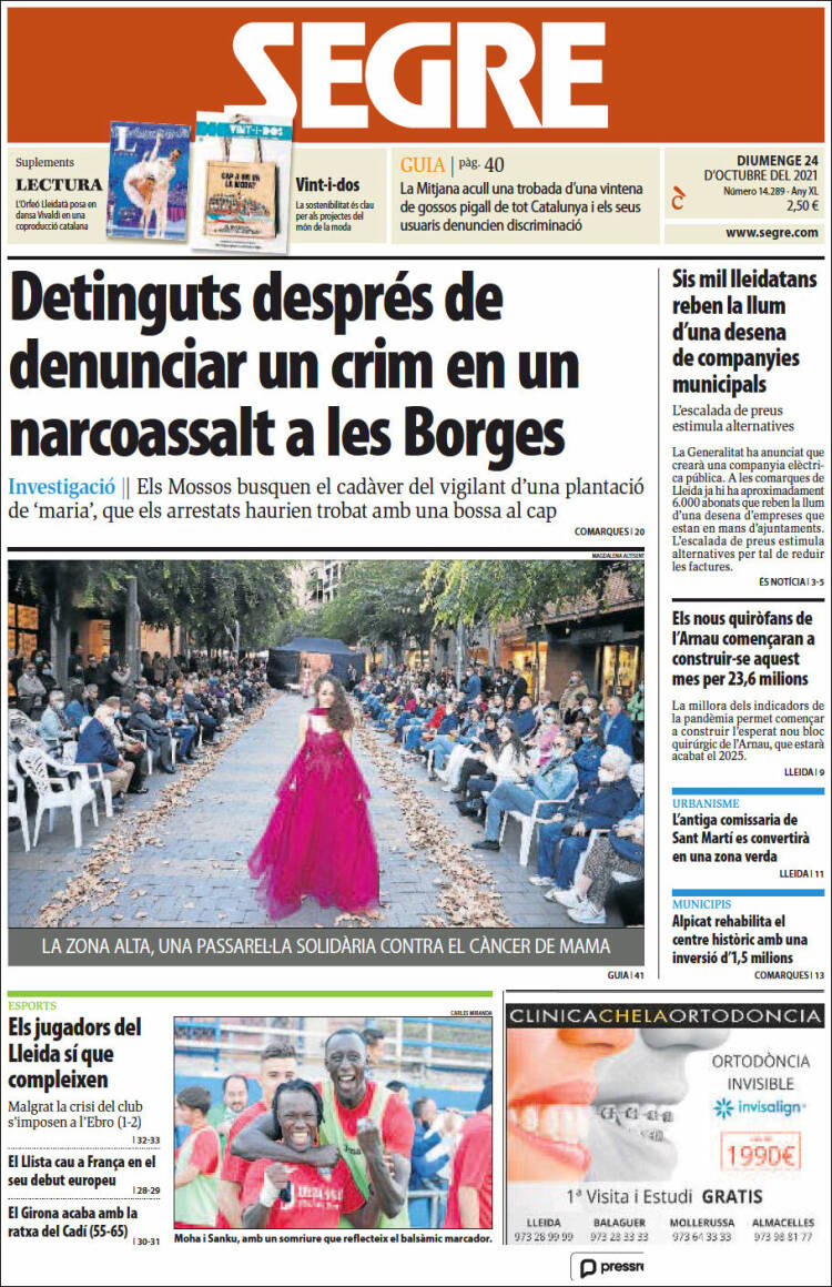 Portada de Segre (España)