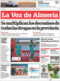 Portada de La Voz de Almería (España)