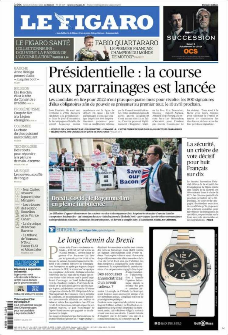 Portada de Le Figaro (France)