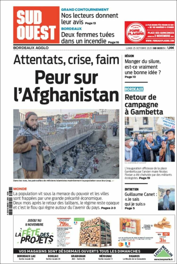 Portada de Sud Ouest (France)