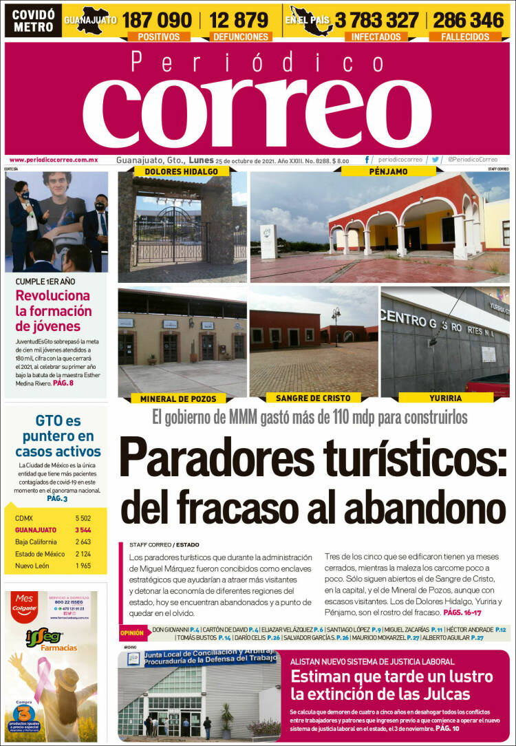 Portada de Correo - El diario del Estado de Guanajuato (M&eacute;xico)