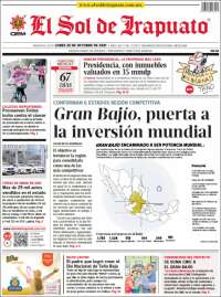 Portada de El Sol de Irapuato (M&eacute;xico)