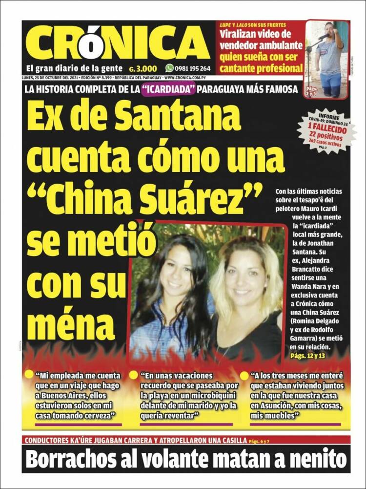 Portada de Diario Crónica (Paraguay)