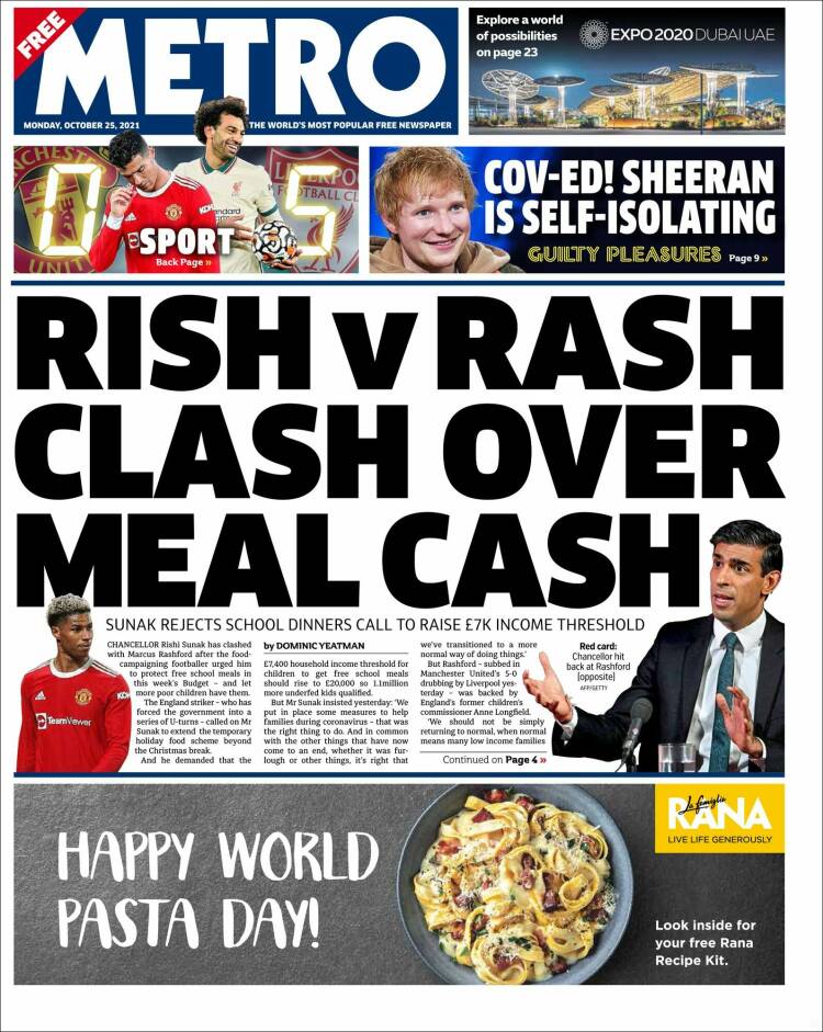 Portada de Metro (Reino Unido)