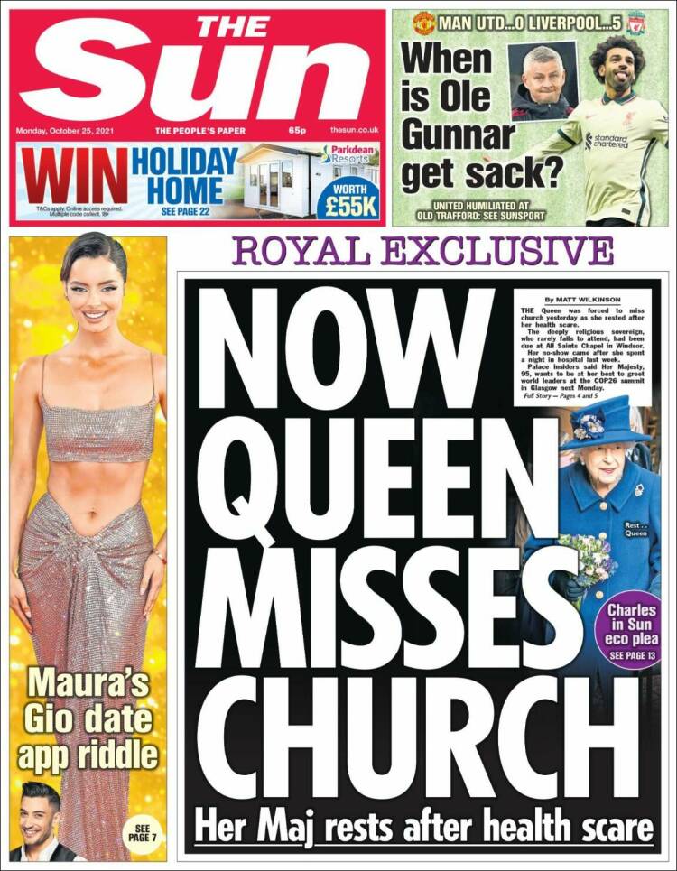 Portada de The Sun (Reino Unido)