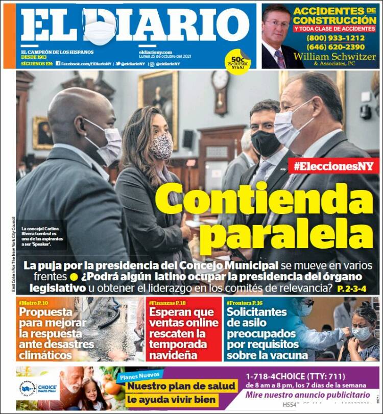 Portada de El Diario NY (USA)