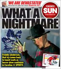 Portada de The Toronto Sun (Canadá)