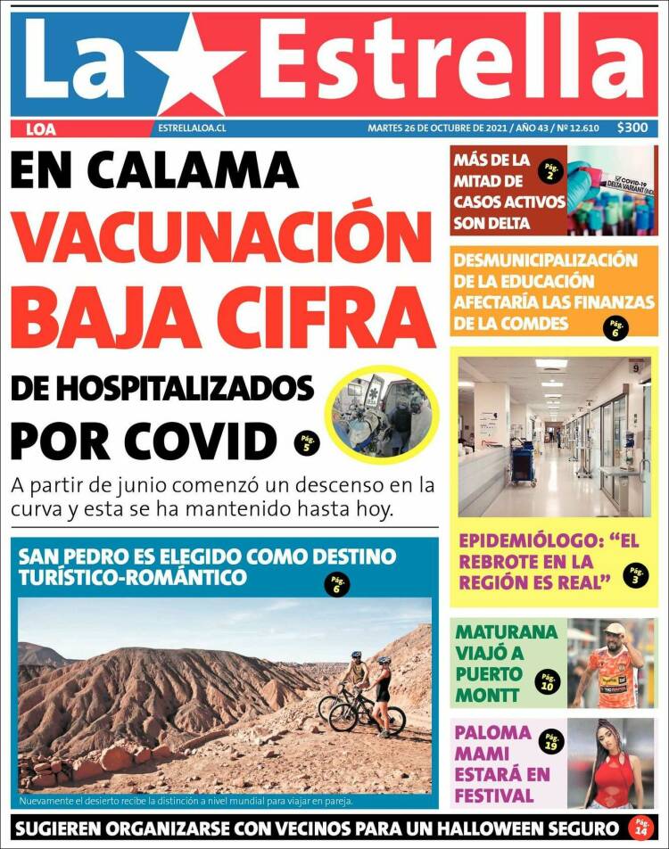 Portada de La Estrella de Loa (Chile)