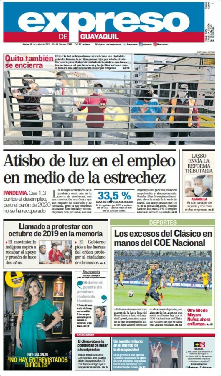 Portada de Expreso (Ecuador)